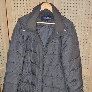 LANDS' END Gray Zip Front Puffer Coat Size XL